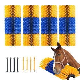 VEVOR Livestock Scratching Brush, 4 Pcs Horse Brush with 8 Screws, 20 x 7.5 in Cow Scratcher, for Back Itch Relief & Keep Cleaning