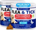 Flea and Tick Prevention for Dogs Chewables Made in USA Natural Flea and Tick Supplement for Dogs 240 Immune Support Chews 2 Pack Vitamins B1 B6 B12 A