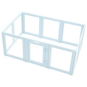 VEVOR Dog Whelping Box, 76x49x30 in Plastic Dog Whelping Pen for Large Sized Dogs, Waterproof Puppy Playpen with Transparent Windows & Door Lock