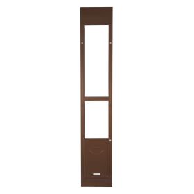 VEVOR Dog Door for Sliding Glass Door, 75 7/8 to 80 11/16 in Adjustable Height, Aluminum Alloy Frame with Rotating Hinges, Lock Design (Curtain Size: Size L, size: Door Height (75-81 inch))