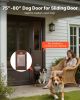 VEVOR Dog Door for Sliding Glass Door, 75 7/8 to 80 11/16 in Adjustable Height, Aluminum Alloy Frame with Rotating Hinges, Lock Design